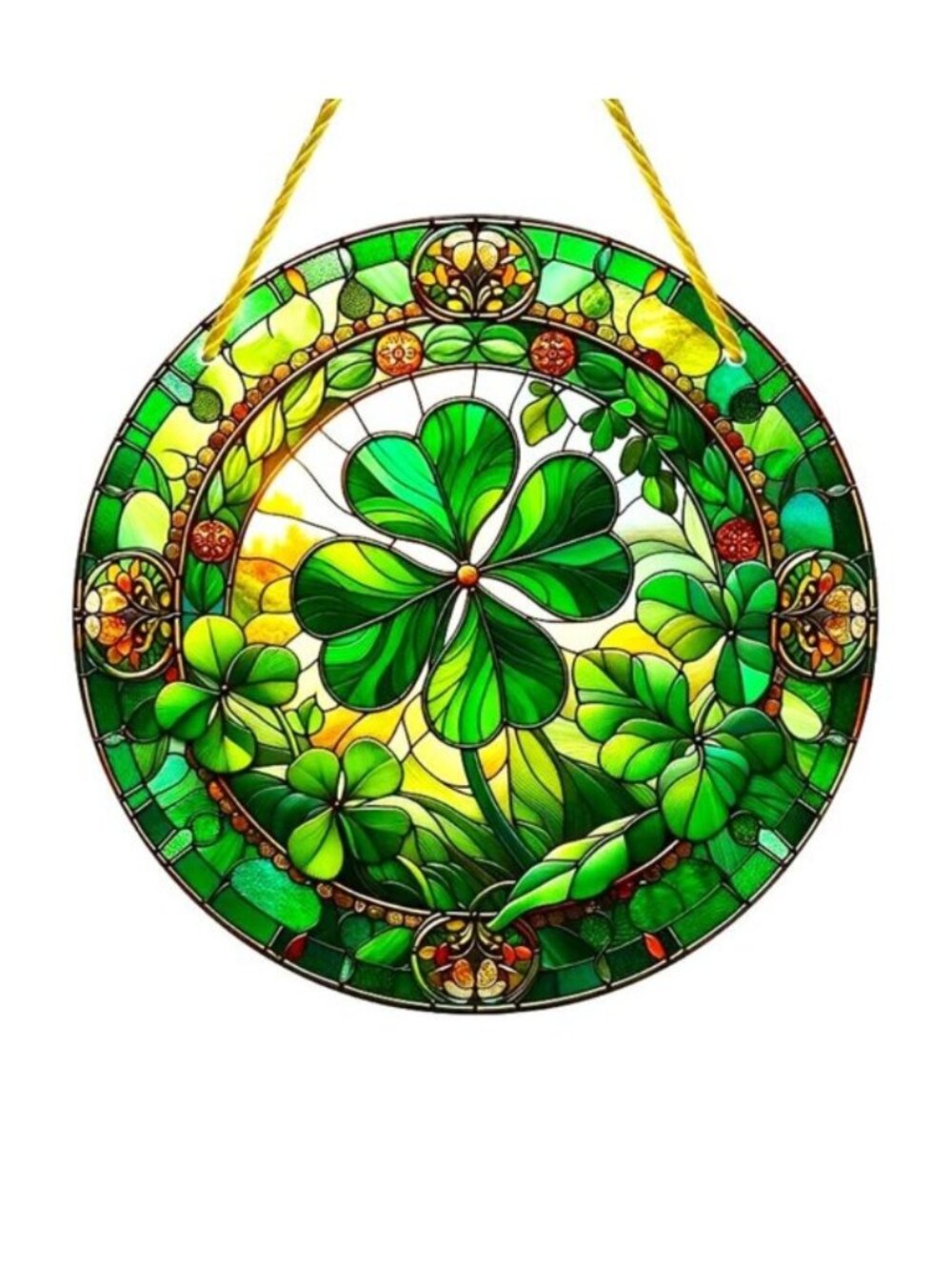 4 Leaf Clover Suncatcher Shamrock St Patrick's Day Irish Lucky Ireland Deco Fun